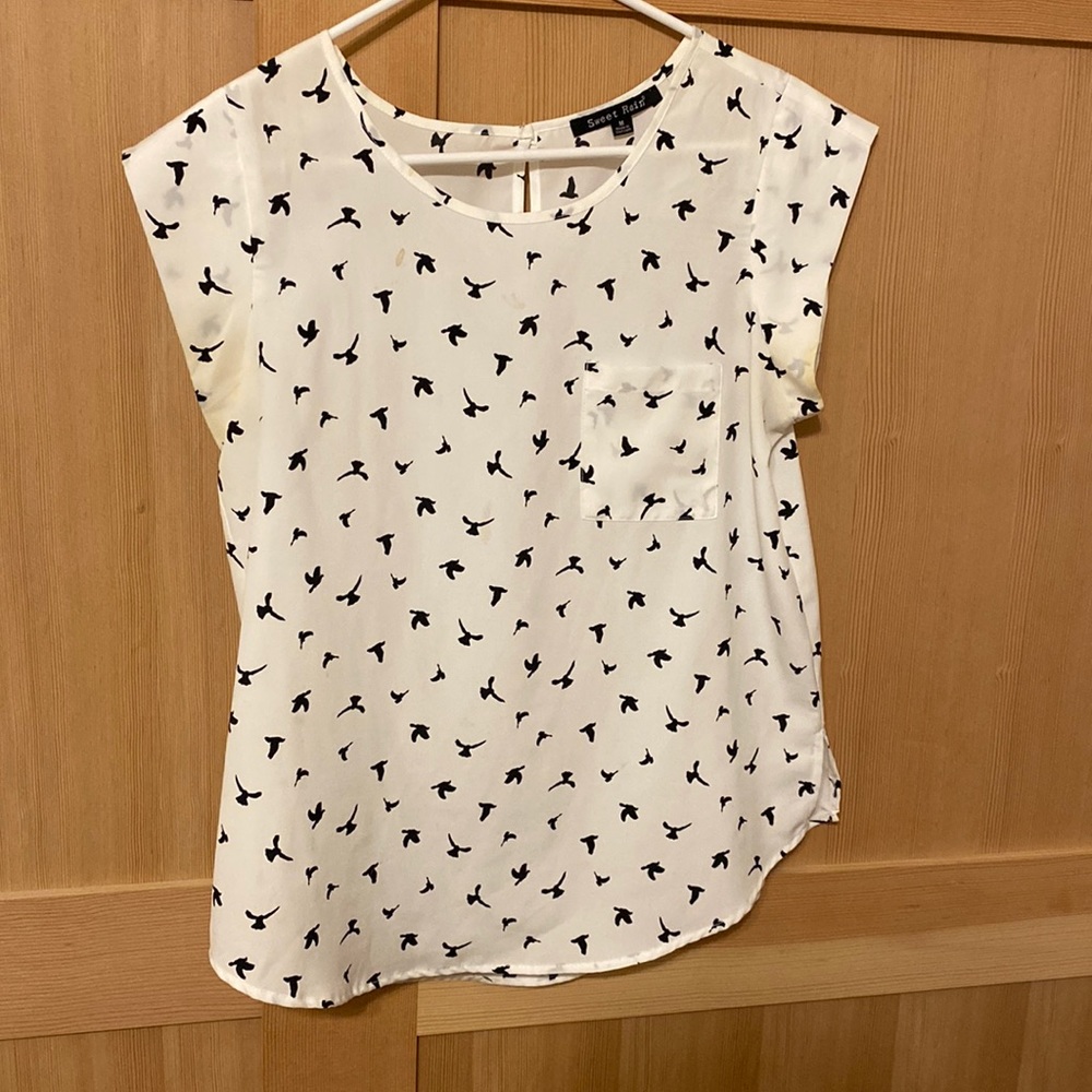 Women’s, white blouse.